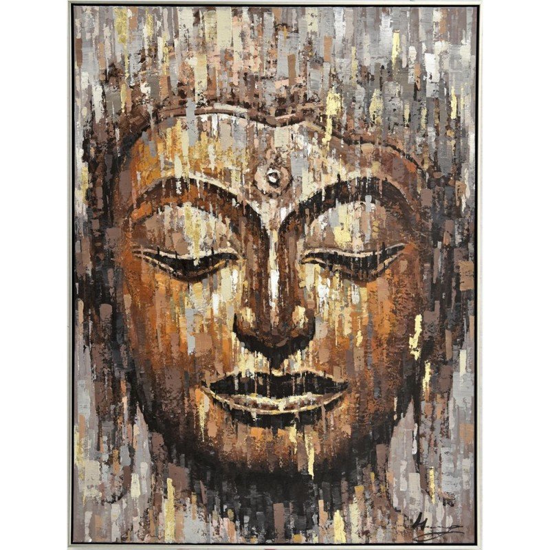 Πίνακας ζωγραφικής με το πορτραίτο του Βούδα σε χρυσή κορνίζα 95x125 εκ