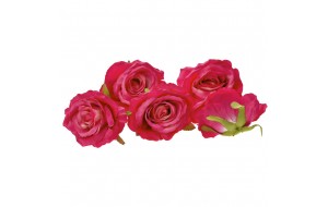 Διακοσμητικά άνθη τριαντάφυλλου σε φούξια χρώμα σετ των εικοσιτεσσάρων τεμαχίων 9 εκ