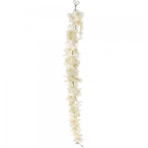 Διακοσμητική γιρλάντα με άνθη λευκής ορτανσίας σετ των έξι τεμαχίων 76 εκ