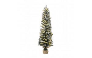 Χριστουγεννιάτικο δέντρο Pencil χιονισμένο με ενσωματωμένα 70 led 35x90 εκ