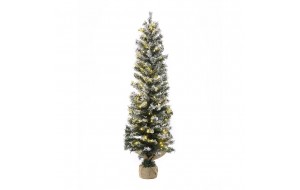 Χριστουγεννιάτικο δέντρο Pencil χιονισμένο με ενσωματωμένα 140 led 45x150 εκ