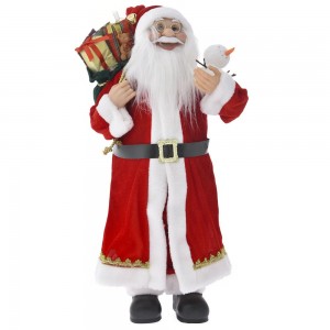 Άγιος Βασίλης διακοσμητική φιγούρα που κρατάει δώρα 60 εκ