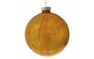 Χριστουγεννιάτικη γυάλινη χρυσή μπάλα σετ των τεσσάρων τεμαχίων 10 εκ