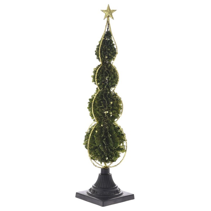 Επιτραπέζιο διακοσμητικό Χριστουγεννιάτικο δέντρο με χρυσό πλαίσιο σε χρυσό χρώμα και σιδερένια βάση 14x60 εκ