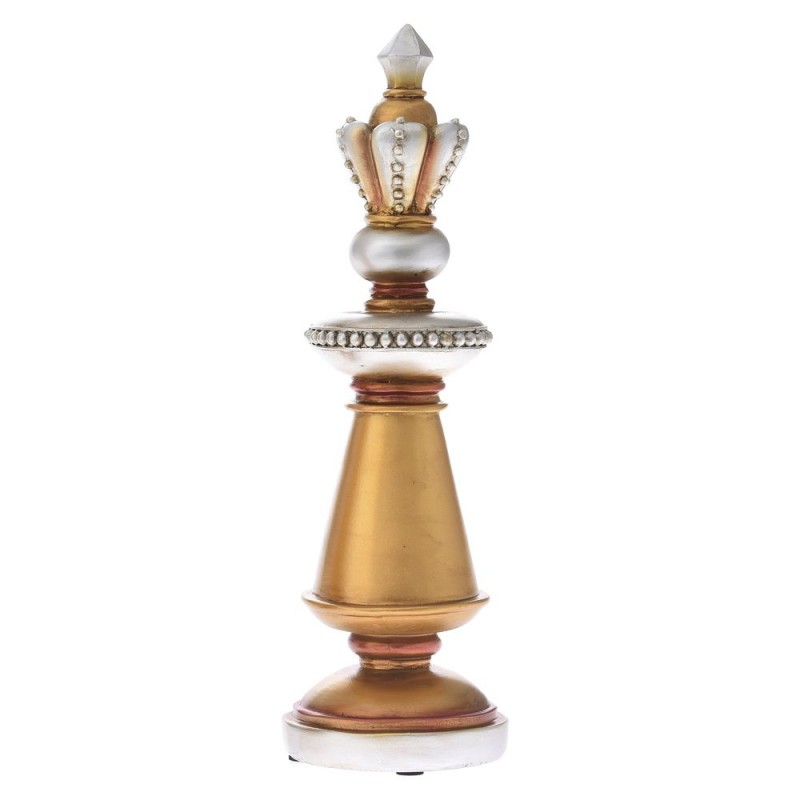 Διακοσμητικό πιόνι σκακιού βασίλισσα σε χρυσό χρώμα 11x11x35 εκ