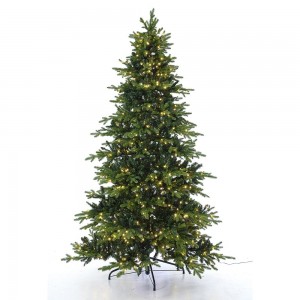 Pre-lit χριστουγεννιάτικο πράσινο δέντρο Eira Forest με 700 λευκά λαμπάκια led 210 εκ