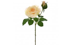 Κλαδί τεχνητό σομόν τριαντάφυλλο με μπουμπούκι 67 εκ