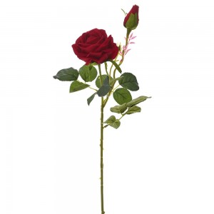 Κλαδί διακοσμητικό τριαντάφυλλο με μπουμπούκι 67 εκ