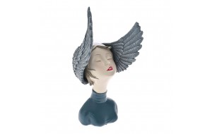 Διακοσμητική φιγούρα κοπέλας με φτερά 11x14x27 εκ