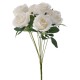 Μπουκέτο διακοσμητικά λευκά τριαντάφυλλα 44 εκ