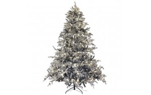 Flocked Eira North χριστουγεννιάτικο δέντρο χιονισμένο με ενσωματωμένα 450 λευκά λαμπάκια led 210 εκ