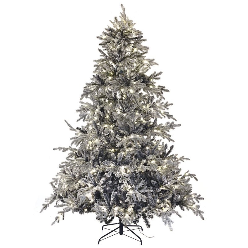 Flocked Eira North χριστουγεννιάτικο δέντρο χιονισμένο με ενσωματωμένα 450 λευκά λαμπάκια led 210 εκ