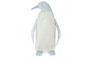 Πιγκουίνος σιέλ χριστουγεννιάτικος διακοσμητικός 37x29x59 εκ