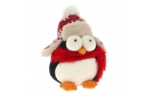 Υφασμάτινος πιγκουίνος διακοσμητικός χριστουγεννιάτικος 21x24 εκ