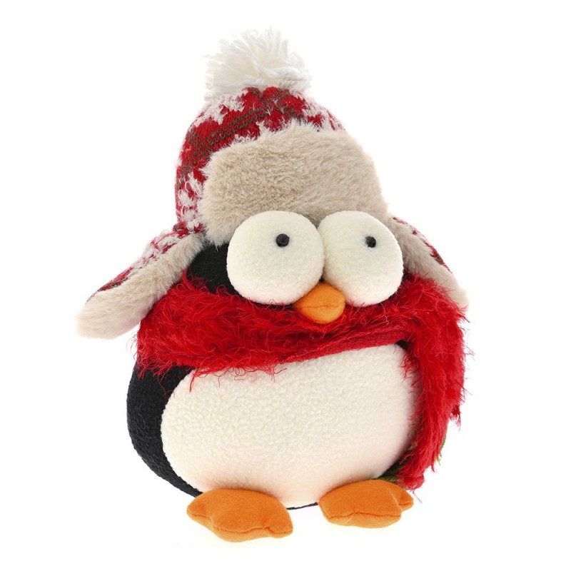 Υφασμάτινος πιγκουίνος διακοσμητικός χριστουγεννιάτικος 21x24 εκ