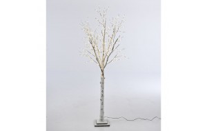 Ιτιά χριστουγεννιάτικο λευκό δέντρο και 360 led λαμπάκια λευκά ενσωματωμένα 160 εκ