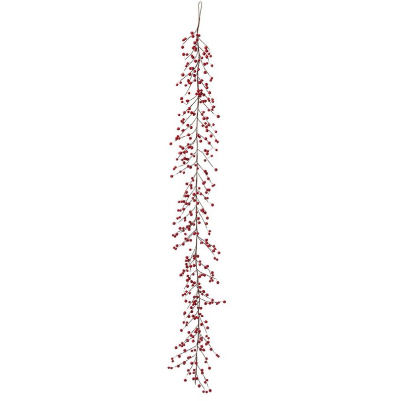 Berries κόκκινα σε διακοσμητική γιρλάντα χριστουγεννιάτικη 180 εκ