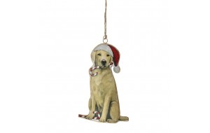 Χριστουγεννιάτικο μεταλλικό σκυλάκι κρεμαστό στολίδι 10x16 εκ