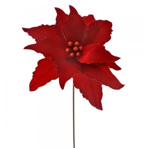 Αλεξανδρινό κόκκινο τεχνητό κλαδί χριστουγεννιάτικο 42x50 εκ