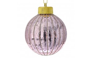 Ροζ pp μπάλα χριστουγεννιάτικο κρεμαστό στολίδι δέντρου σετ έξι τεμάχια 8.5 εκ