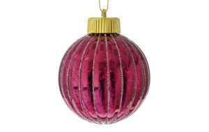 Μπορντό pp μπάλα χριστουγεννιάτικο κρεμαστό στολίδι δέντρου σετ έξι τεμάχια 8.5 εκ