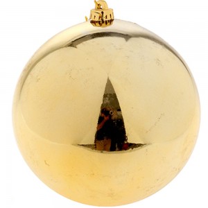 Χριστουγεννιάτικη μπάλα κρεμαστό στολίδι δέντρου pp σε χρυσή απόχρωση 12 εκ