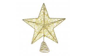 Αστέρι κορυφή δέντρου χριστουγεννιάτικου σε χρυσή απόχρωση 20x23 εκ