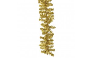 Χριστουγεννιάτικη γιρλάντα διακοσμητική με εκατόν ογδόντα κλαδιά pvc σε χρυσή απόχρωση 14x270 εκ