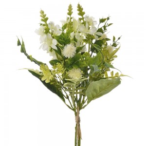 Μπουκέτο με τεχνητά λευκά άνθη 38 εκ