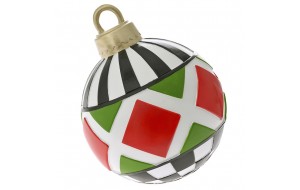 Χριστουγεννιάτικη μπάλα διακοσμητική από πολυρεζίνη 20x20x24 εκ