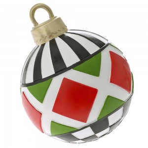 Χριστουγεννιάτικη μπάλα διακοσμητική από πολυρεζίνη 20x20x24 εκ