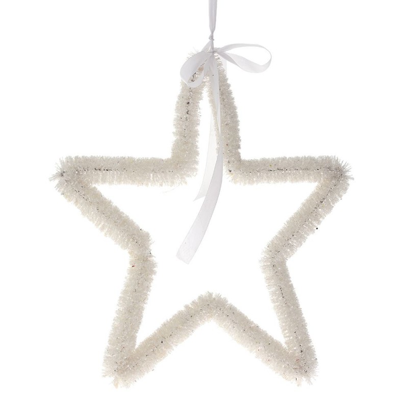 Διακοσμητικό αστέρι κρεμαστό σε λευκό χρώμα 42 εκ