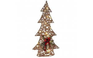 Χριστουγεννιάτικο δέντρο από πεπιεσμένο χαρτί με 20 led μπαταρίας 30x9x60 εκ
