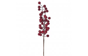 Διακοσμητικό κλαδί με berries σε κόκκινο χρώμα σετ των έξι 43 εκ