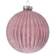 Χριστουγεννιάτικη γυάλινη μπάλα σε ροζ χρώμα σετ τεσσάρων τεμαχίων 10 εκ