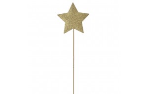 Χριστουγεννιάτικο διακοσμητικό αστέρι σε χρυσό χρώμα σετ δώδεκα τεμαχίων 6x26 εκ