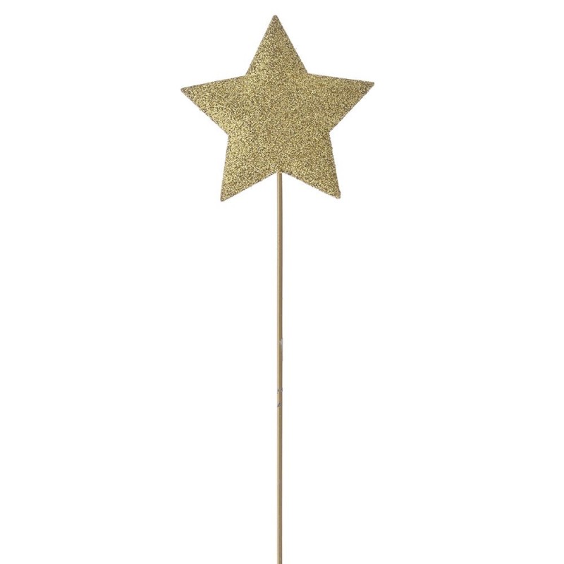 Χριστουγεννιάτικο διακοσμητικό αστέρι σε χρυσό χρώμα σετ δώδεκα τεμαχίων 6x26 εκ