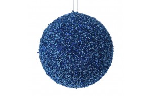 Μπλε άθραυστη μπάλα με στρας 15 εκ