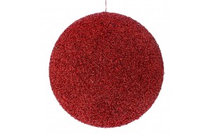 Χριστουγεννιάτικη μπάλα με στρας άθραυστη σε κόκκινο χρώμα 25 εκ