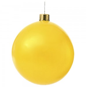 Χριστουγεννιάτικη μπάλα φουσκωτή σε κίτρινο χρώμα 45 εκ