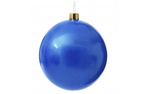 Φουσκωτή μπλε χριστουγεννιάτικη μπάλα 75 εκ