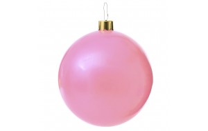 Χριστουγεννιάτικη φουσκωτή μπάλα σε ροζ απόχρωση 75 εκ