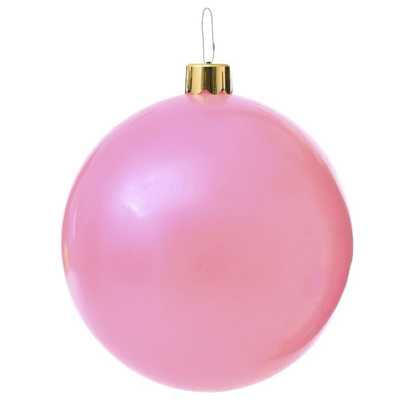Χριστουγεννιάτικη φουσκωτή μπάλα σε ροζ απόχρωση 75 εκ