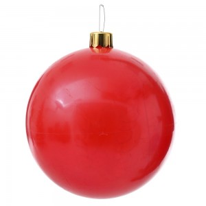 Χριστουγεννιάτικη φουσκωτή μπάλα σε κόκκινη απόχρωση 75 εκ