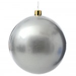 Χριστουγεννιάτικη φουσκωτή μπάλα σε ασημί απόχρωση 75 εκ