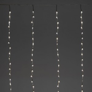 600 LED λαμπάκια κουρτίνα με πρόγραμμα χιονονιφάδας διάφανο καλώδιο και ψυχρό λευκό φως 2x3 μέτρα