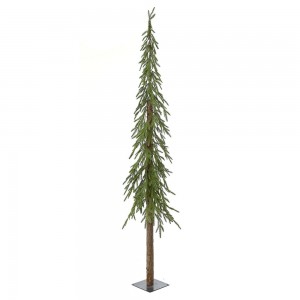 Χριστουγεννιάτικο δέντρο με φύλλωμα full Pe και ξύλινο κορμό pencil 240 εκ