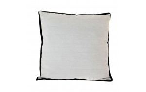 Διακοσμητικό μαξιλάρι σαλονιού σε γκρι χρώμα με μαύρο φινίρισμα 43x43 εκ