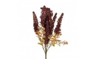 Διακοσμητικό τεχνητό μπουκέτο με λουλούδια του αγρού σε καφέ χρώμα 38 εκ