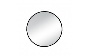 Μεταλλικός στρογγυλός επιτοίχιος καθρέπτης με πλαίσιο σε μάυρο χρώμα 70 εκ
